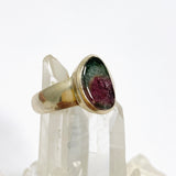 Watermelon Tourmaline Slice Ring Size 9 PRGJ753