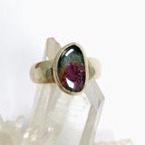 Watermelon Tourmaline Slice Ring Size 9 PRGJ753