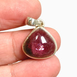 Watermelon Tourmaline Teardrop Cabochon Pendant PPGJ1172