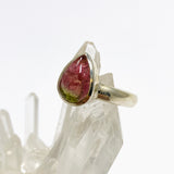 Watermelon Tourmaline Teardrop Cabochon Ring Size 7 PRGJ746