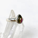 Watermelon Tourmaline Teardrop Ring Size 8 PRGJ347 - Nature's Magick