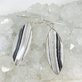 Zebra Calcite Marquise Earrings KEGJ1418 - Nature's Magick