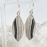 Zebra Calcite Marquise Earrings KEGJ1418 - Nature's Magick