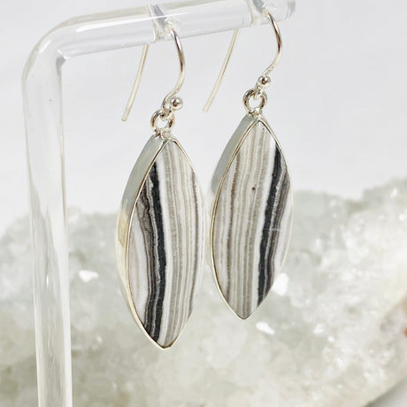 Zebra Calcite Marquise Earrings KEGJ1418 - Nature's Magick