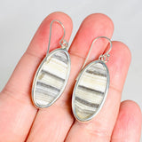 Zebra Calcite Oval Earrings KEGJ1420 - Nature's Magick