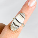 Zebra Calcite Oval Ring Size 8 KRGJ3067 - Nature's Magick