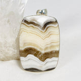 Zebra Calcite Rectangular Pendant KPGJ4083 - Nature's Magick