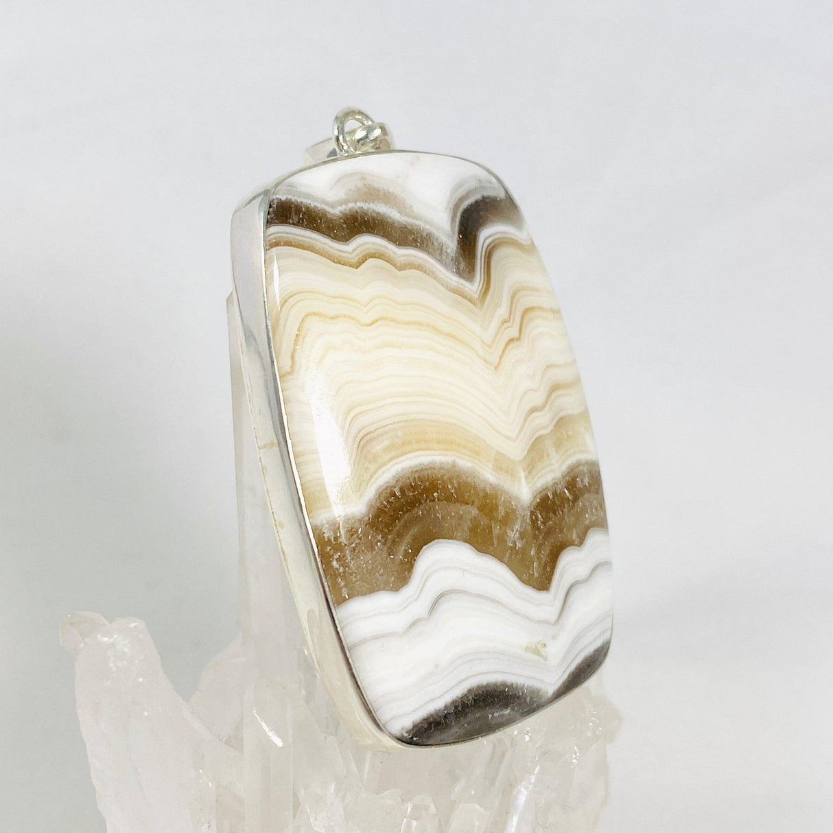 Zebra Calcite Rectangular Pendant KPGJ4083 - Nature's Magick