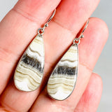Zebra Calcite Teardrop Earrings KEGJ1419 - Nature's Magick