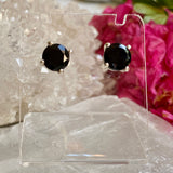Black Onyx round faceted stud earrings KEGJ918