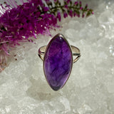 Amethyst marquise cabochon ring s.7 KPGJ1338