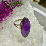 Amethyst marquise cabochon ring s.7 KPGJ1338