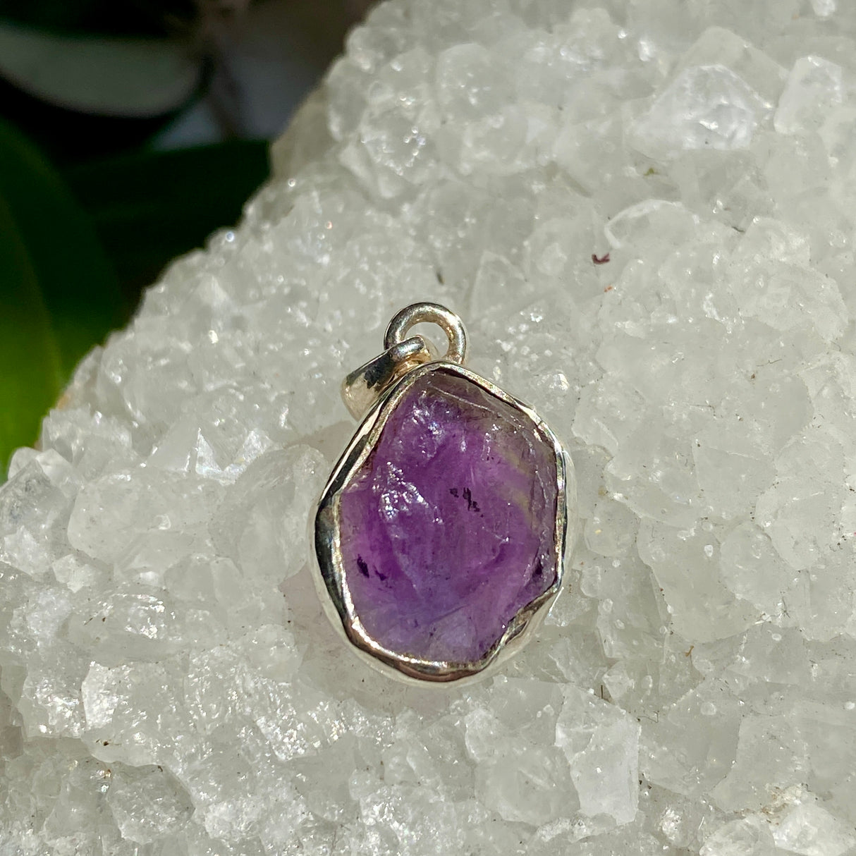 Amethyst petite raw pendant PPR-AME