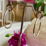 Faceted Hoop Earrings 30mm SE304