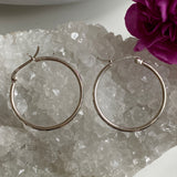 Faceted Hoop Earrings 30mm SE304