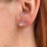 Lotus Flower Stud Earrings SE258