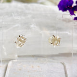 Diamond Quartz raw studs PEGJ96