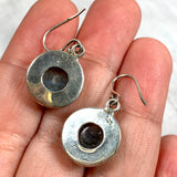 Labradorite round filagree earrings KEGJ702