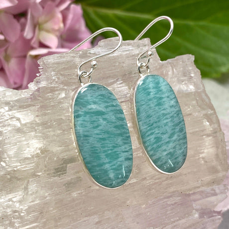 Amazonite oval earrings KEGJ1239 - Nature's Magick