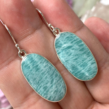 Amazonite oval earrings KEGJ1239 - Nature's Magick