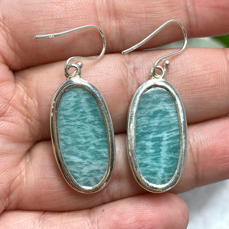 Amazonite oval earrings KEGJ1239 - Nature's Magick