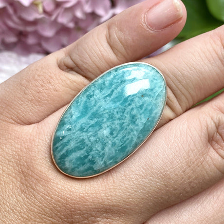 Amazonite oval ring s.11 KRGJ2567 - Nature's Magick