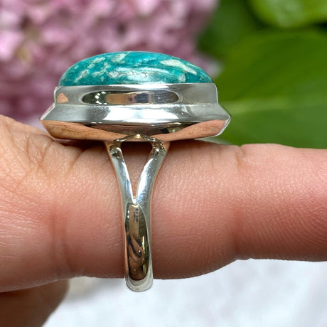 Amazonite oval ring s.8 KRGJ2103 - Nature's Magick