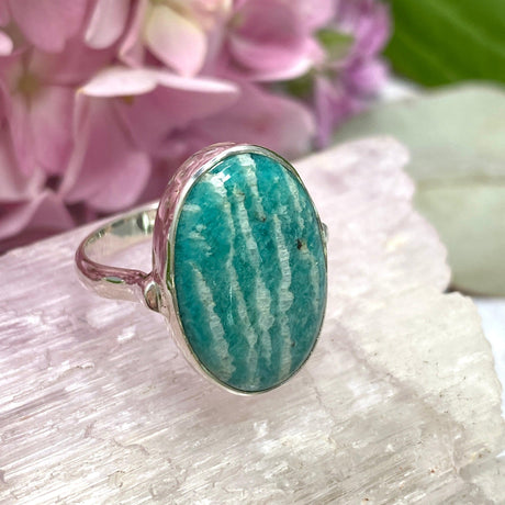 Amazonite oval ring s.8 KRGJ2569 - Nature's Magick