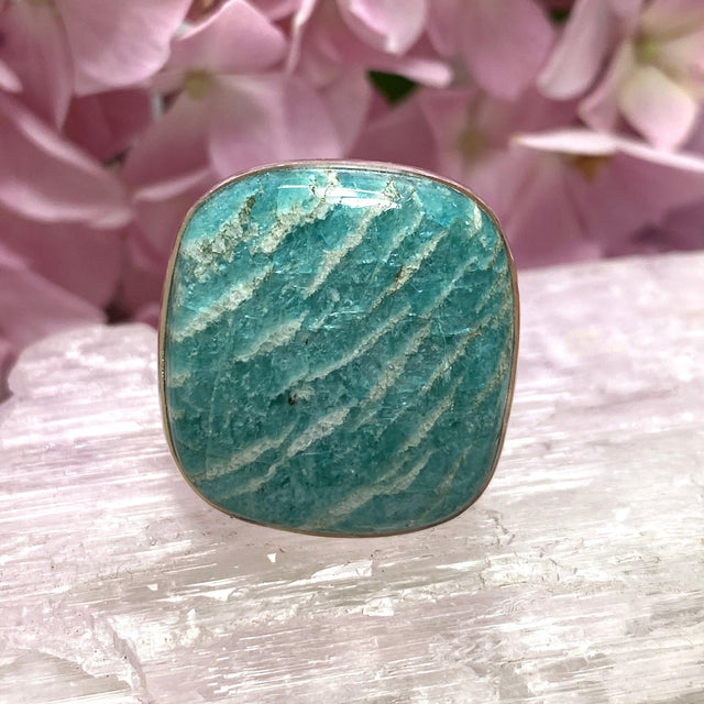 Amazonite square ring s.10 KRGJ2571 - Nature's Magick