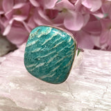 Amazonite square ring s.10 KRGJ2571 - Nature's Magick