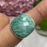 Amazonite square ring s.10 KRGJ2571 - Nature's Magick