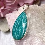 Amazonite teardrop pendant KPGJ2810 - Nature's Magick