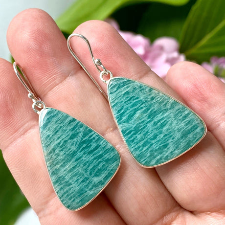 Amazonite triangular earrings KEGJ1241 - Nature's Magick