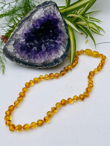 Amber baby necklace - Genuine Baltic Amber - Nature's Magick