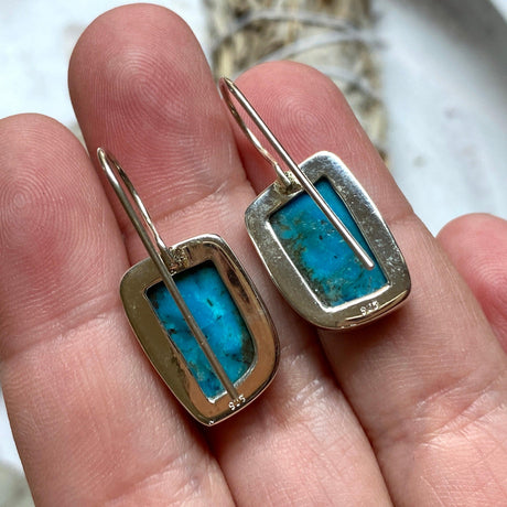 American Turquoise freeform earrings KEGJ1232 - Nature's Magick