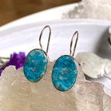 American Turquoise oval earrings KEGJ1233 - Nature's Magick