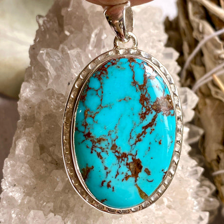 American Turquoise oval pendant KPGJ3218 - Nature's Magick