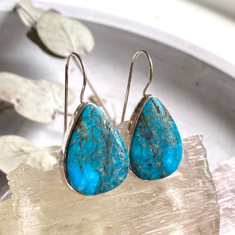 American Turquoise teardrop earrings KEGJ1235 - Nature's Magick