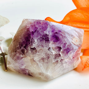 Amethyst and Pink Flower Agate Freeform PAFF-04 - Nature's Magick