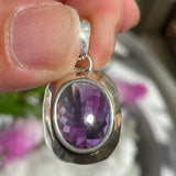 Amethyst faceted oval pendant KPGJ2713 - Nature's Magick