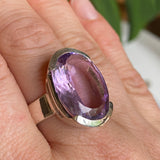 Amethyst faceted oval ring s.9 KRGJ1922 - Nature's Magick