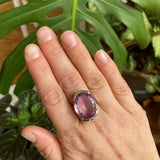 Amethyst faceted oval ring s.9 KRGJ1922 - Nature's Magick