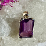 Amethyst faceted rectangle pendant KPGJ2715 - Nature's Magick