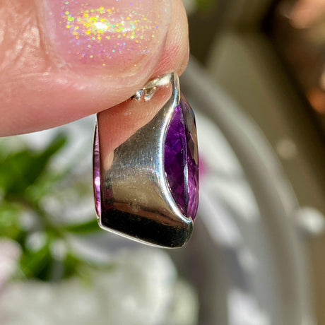 Amethyst faceted teardrop pendant KPGJ2709 - Nature's Magick