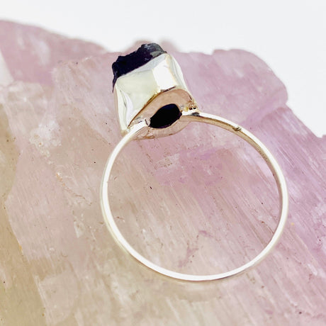 Amethyst Raw Crystal Fine Band Ring R3701-AM - Nature's Magick