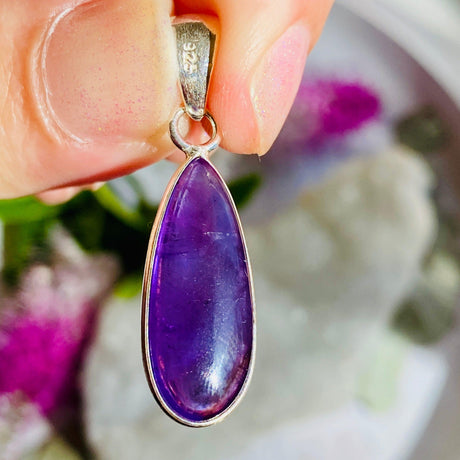 Amethyst small teardrop pendant KPGJ2803 - Nature's Magick