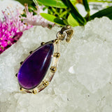 Amethyst teardrop pendant KPGJ2941 - Nature's Magick