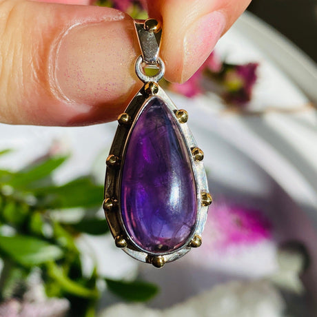 Amethyst teardrop pendant KPGJ2941 - Nature's Magick