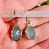 Aquamarine Chalcedony oval faceted earrings KEGJ818 - Nature's Magick