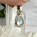 Aquamarine faceted teardrop pendant PPGJ371 - Nature's Magick